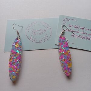 Hand Crafted Vibrant Confetti Earrings
